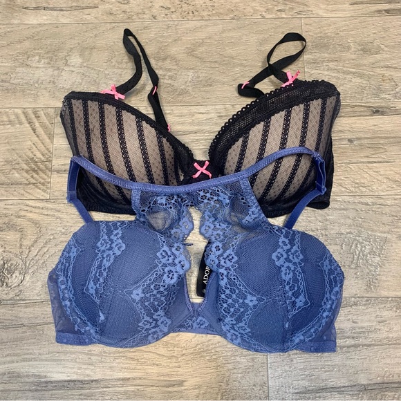 Betsy Johnson Adore Me Other - Betsy Johnson Adore Me 2 Underwired Lace Bras Lined Push Up